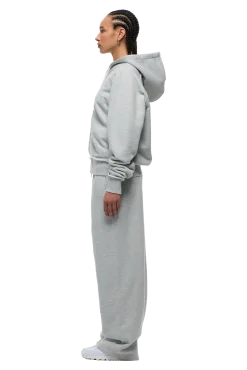 OPEN EDGE ZIP HOODIE GREY MELANGE