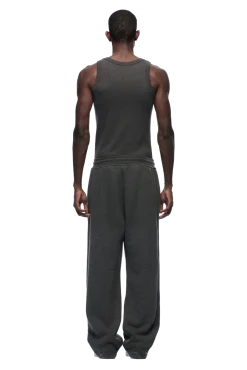 OPEN LEG JOGGER DARK GREY MELANGE