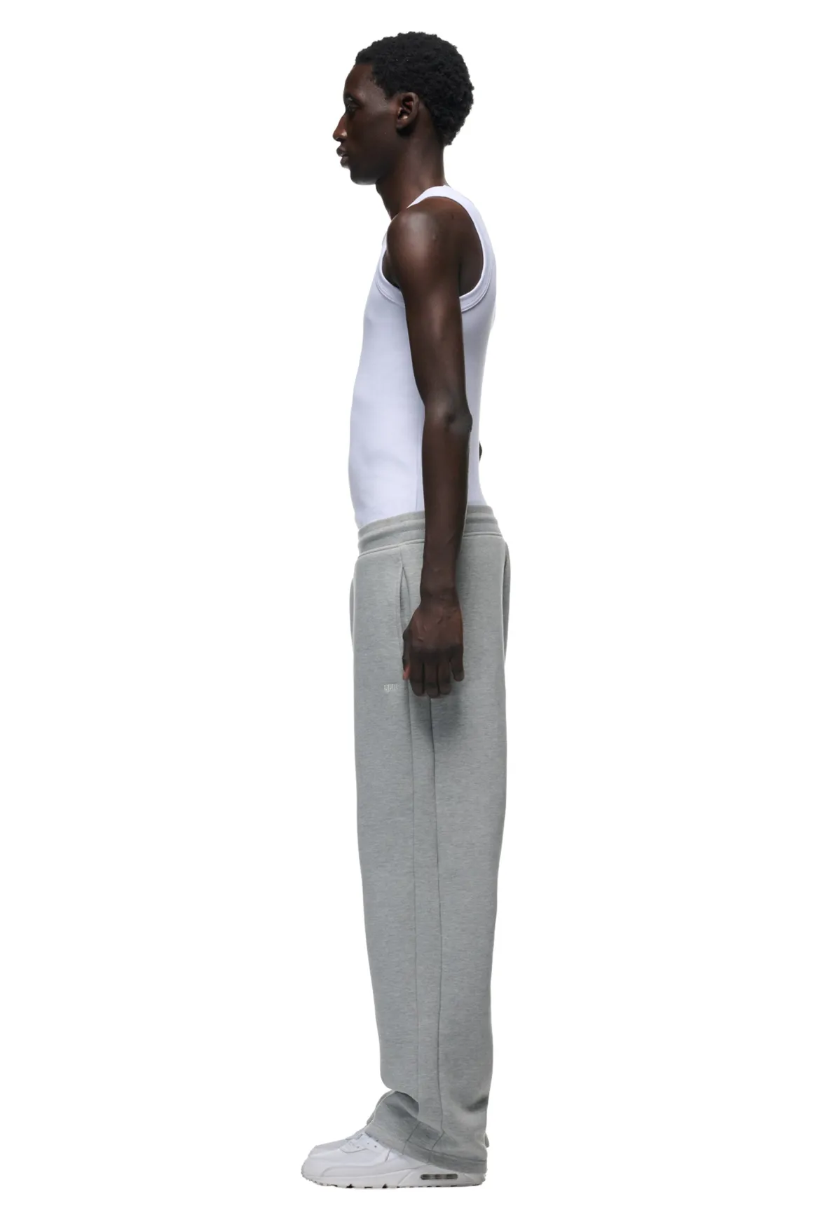 OPEN LEG JOGGER GREY MELANGE