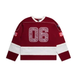 ORNAMENT HOCKEY JERSEY WINE RED