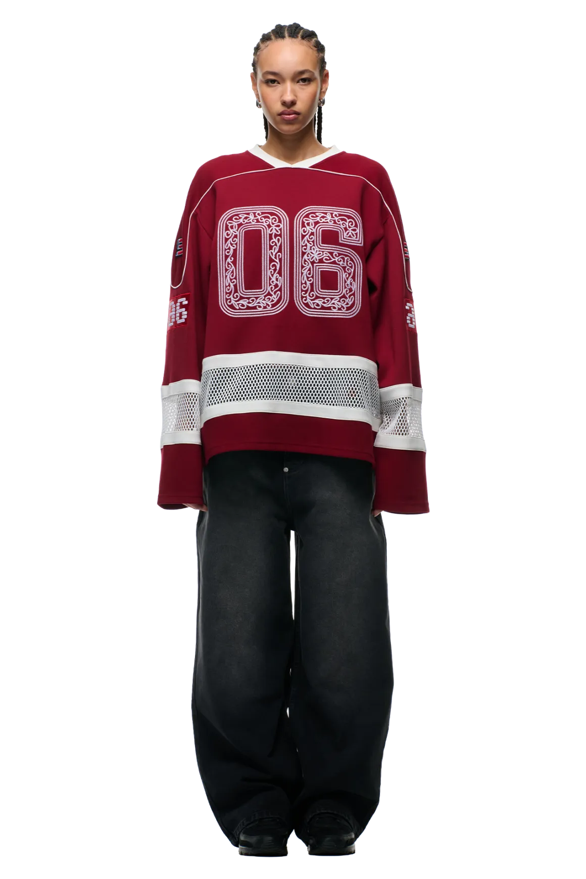 ORNAMENT HOCKEY JERSEY WINE RED