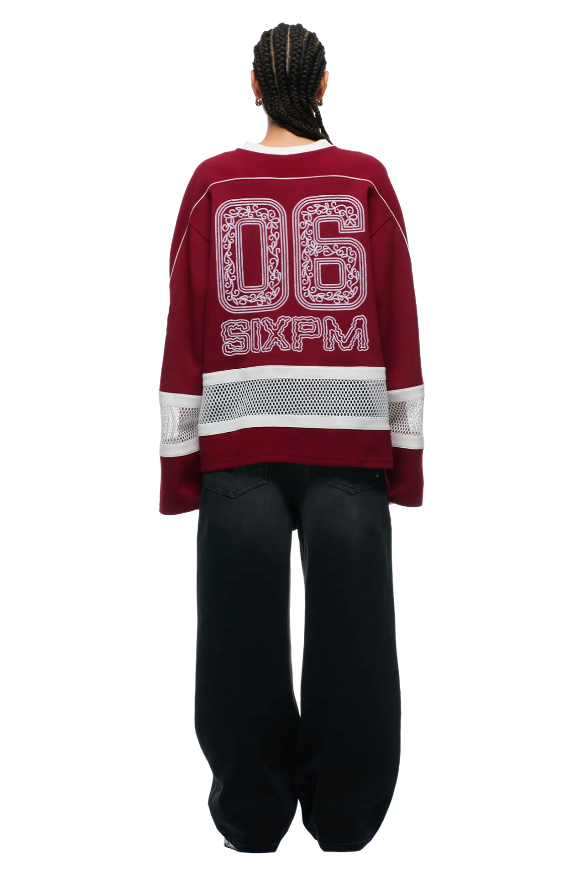 ORNAMENT HOCKEY JERSEY WINE RED