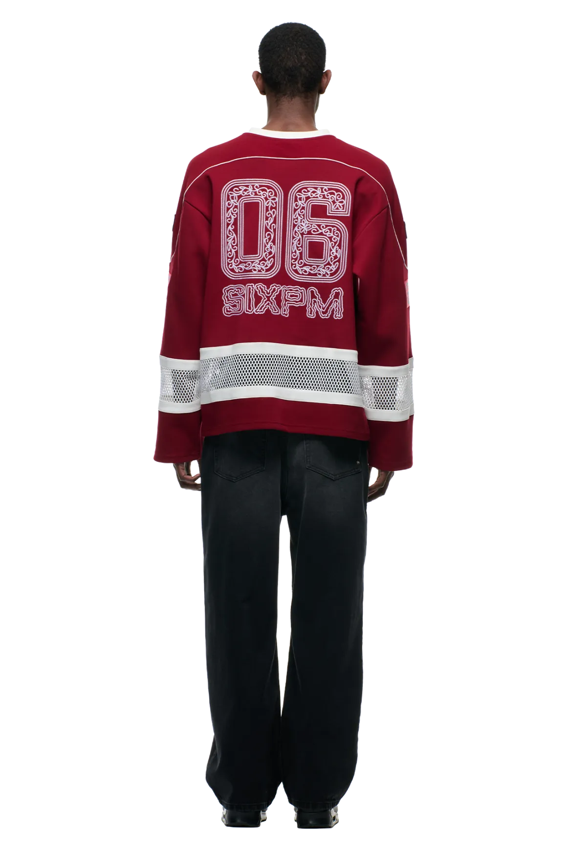 ORNAMENT HOCKEY JERSEY WINE RED