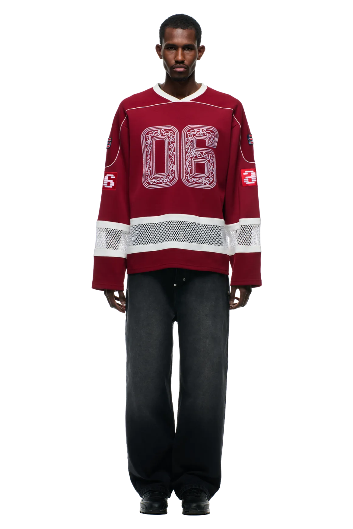 ORNAMENT HOCKEY JERSEY WINE RED
