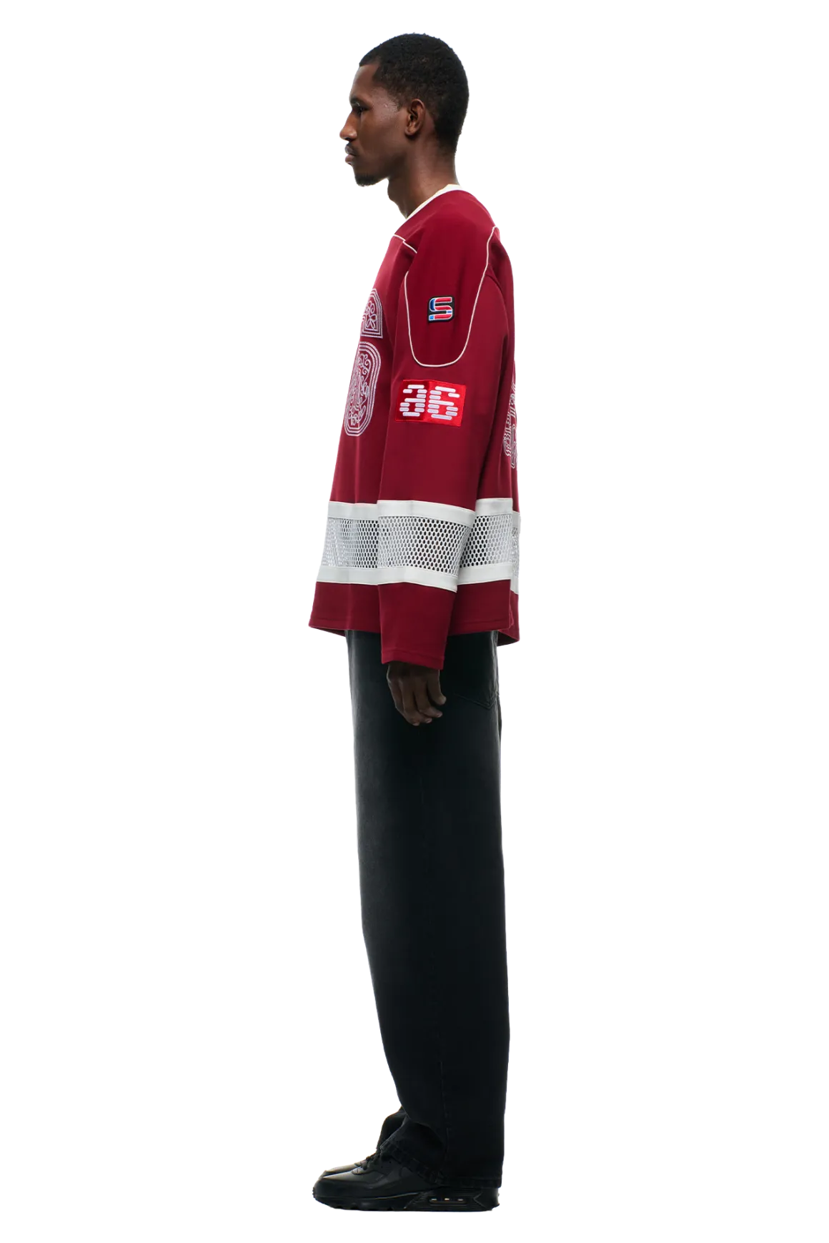 ORNAMENT HOCKEY JERSEY WINE RED