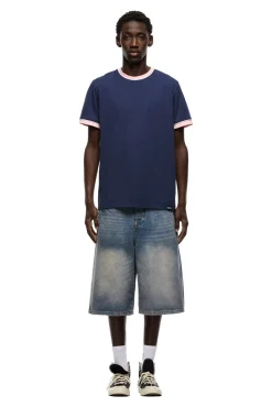 PIPING TEE INK NAVY
