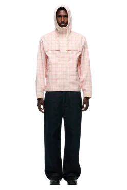 PLAID SHELL JACKET BUBBLEGUM PINK