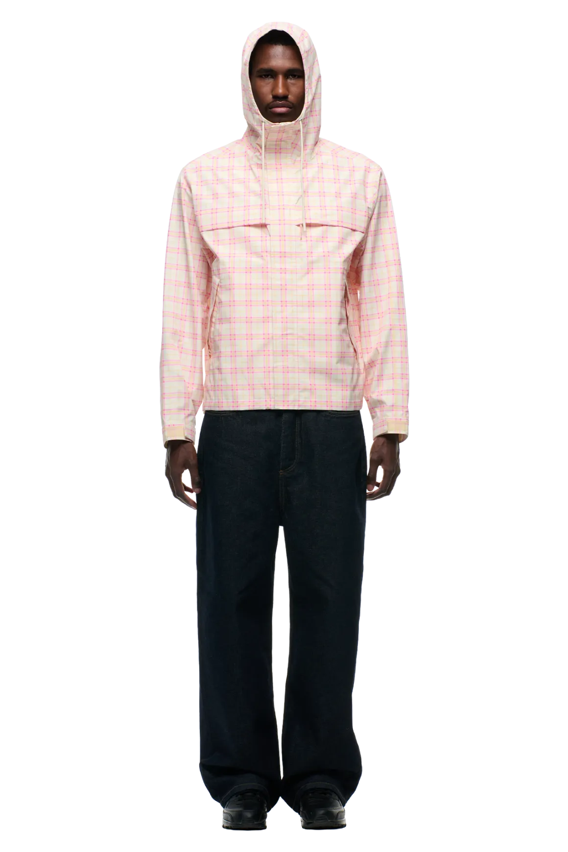 PLAID SHELL JACKET BUBBLEGUM PINK