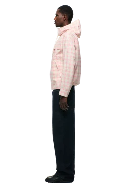 PLAID SHELL JACKET BUBBLEGUM PINK