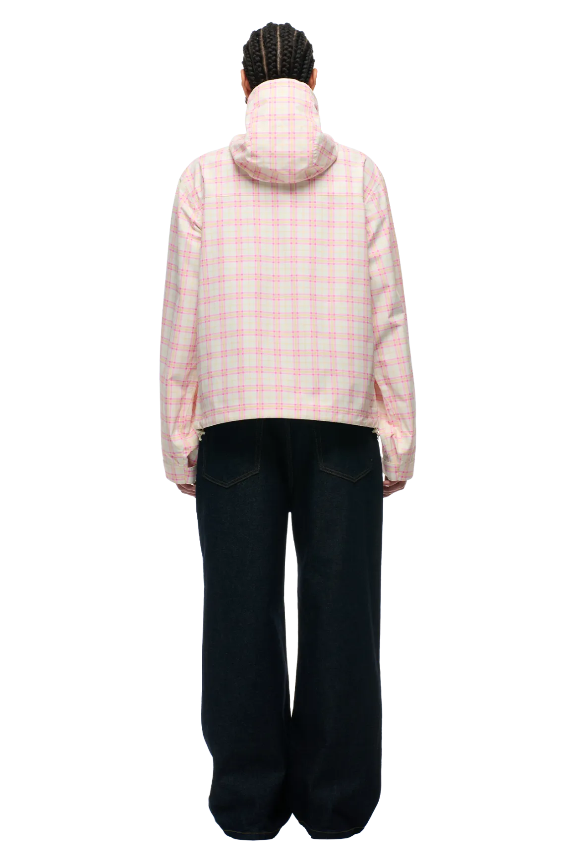 PLAID SHELL JACKET BUBBLEGUM PINK