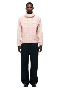 PLAID SHELL JACKET BUBBLEGUM PINK