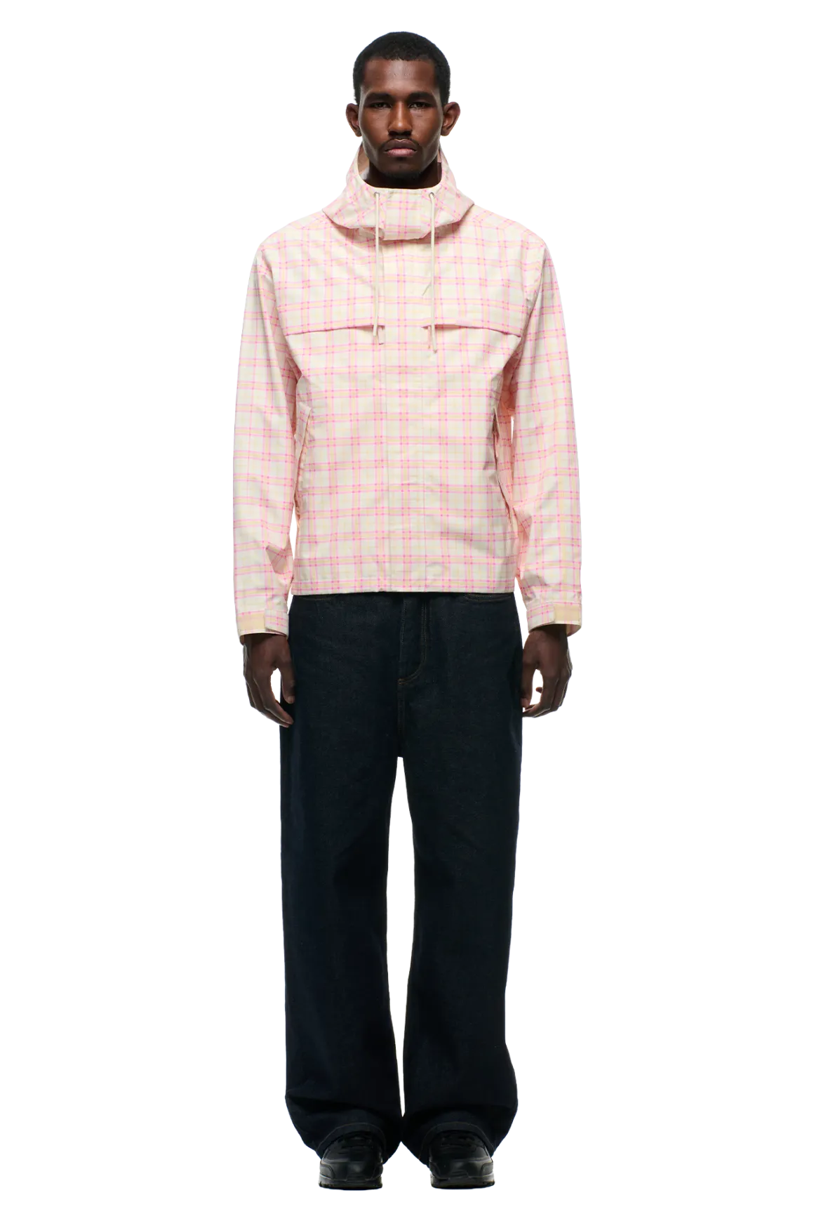 PLAID SHELL JACKET BUBBLEGUM PINK