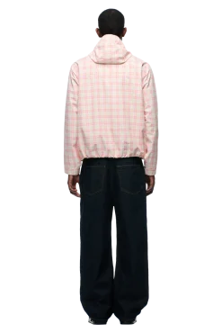 PLAID SHELL JACKET BUBBLEGUM PINK