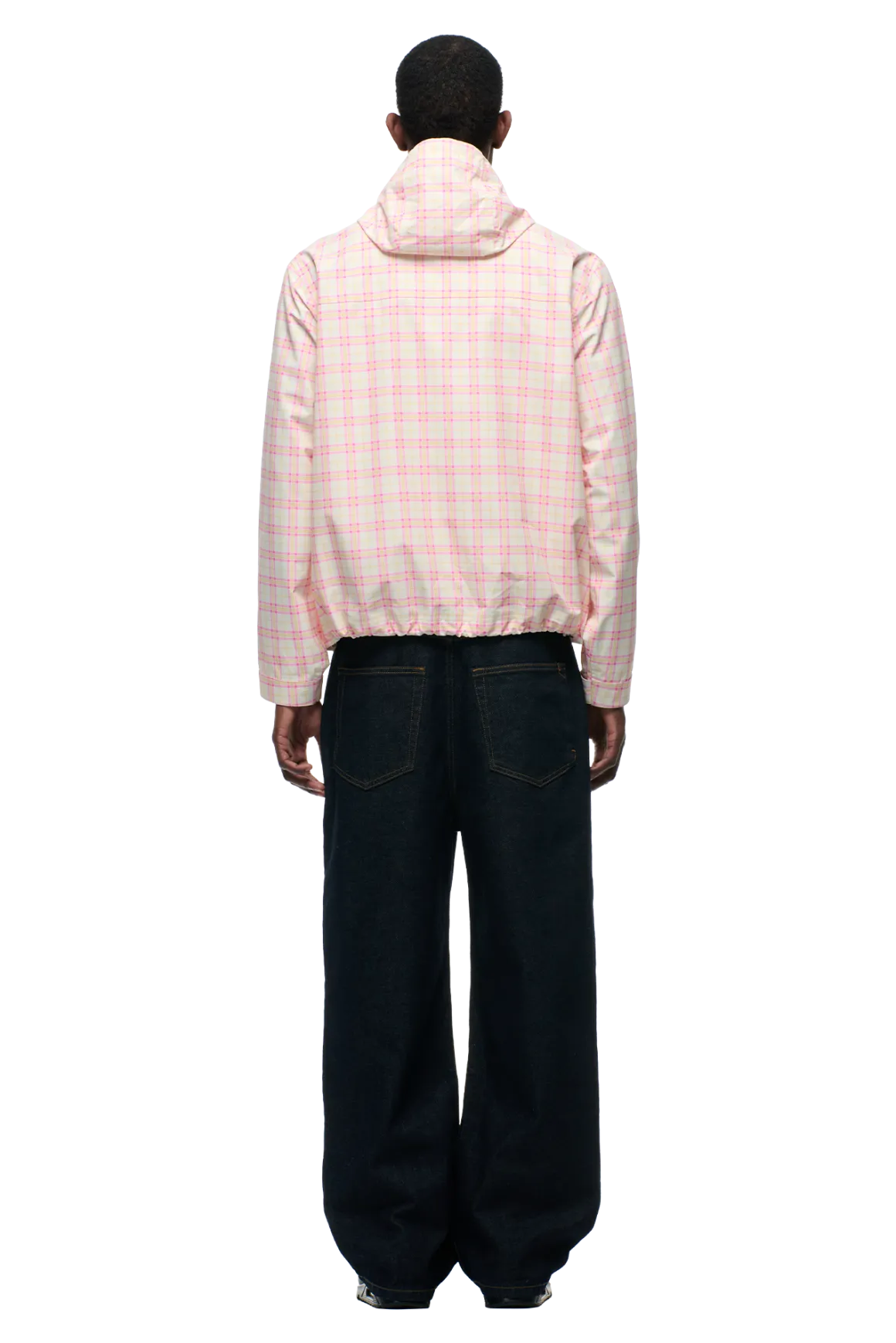 PLAID SHELL JACKET BUBBLEGUM PINK
