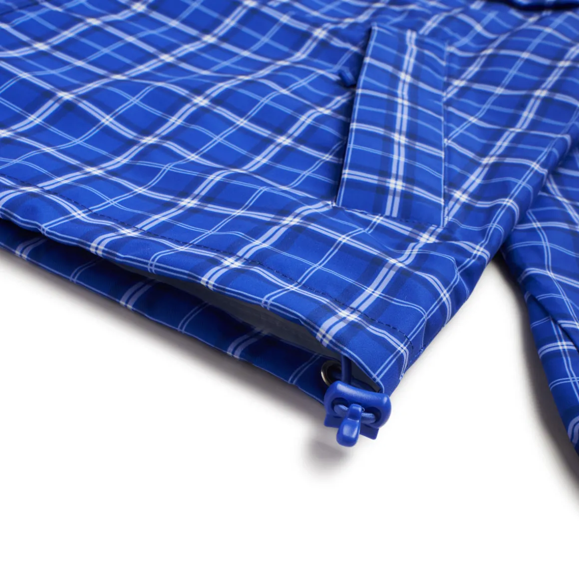 PLAID SHELL JACKET DIGITAL BLUE