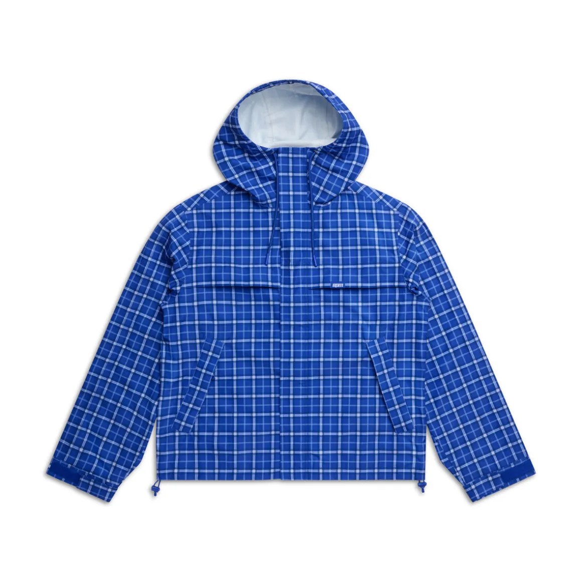 PLAID SHELL JACKET DIGITAL BLUE