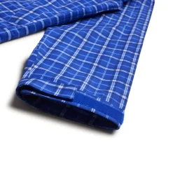 PLAID SHELL JACKET DIGITAL BLUE