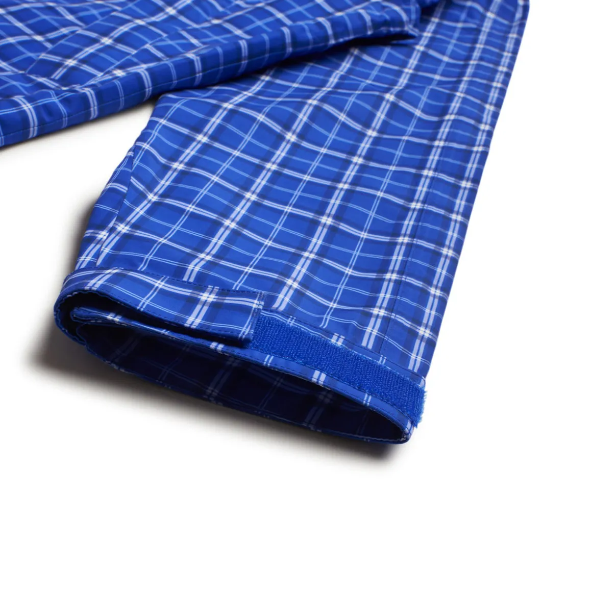 PLAID SHELL JACKET DIGITAL BLUE