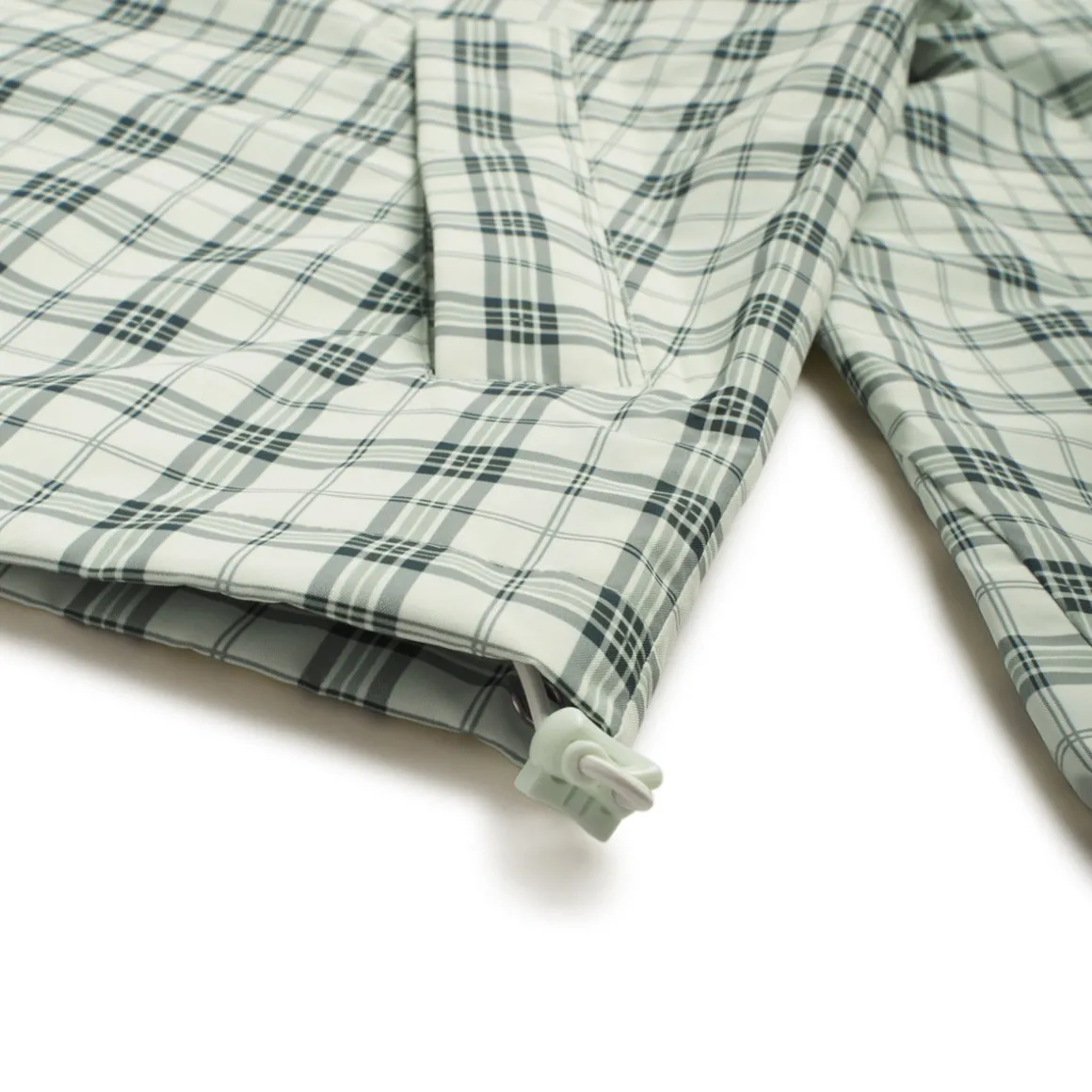 PLAID SHELL JACKET FOGGY GREEN