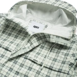 PLAID SHELL JACKET FOGGY GREEN