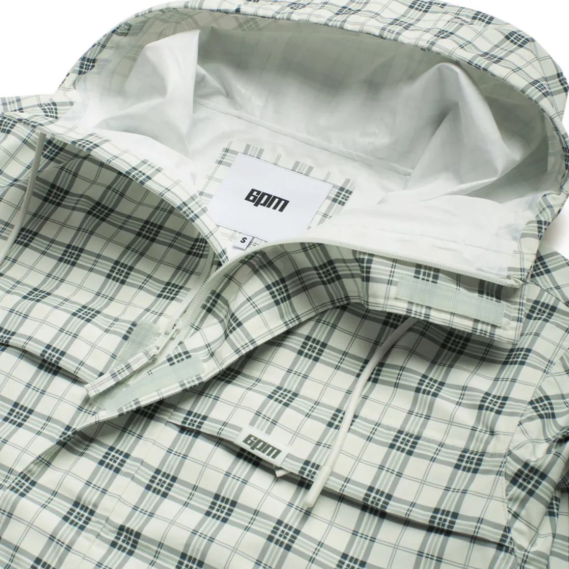 PLAID SHELL JACKET FOGGY GREEN