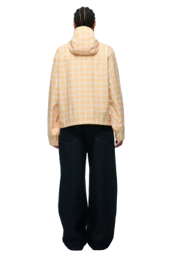 PLAID SHELL JACKET PASTEL PEACH