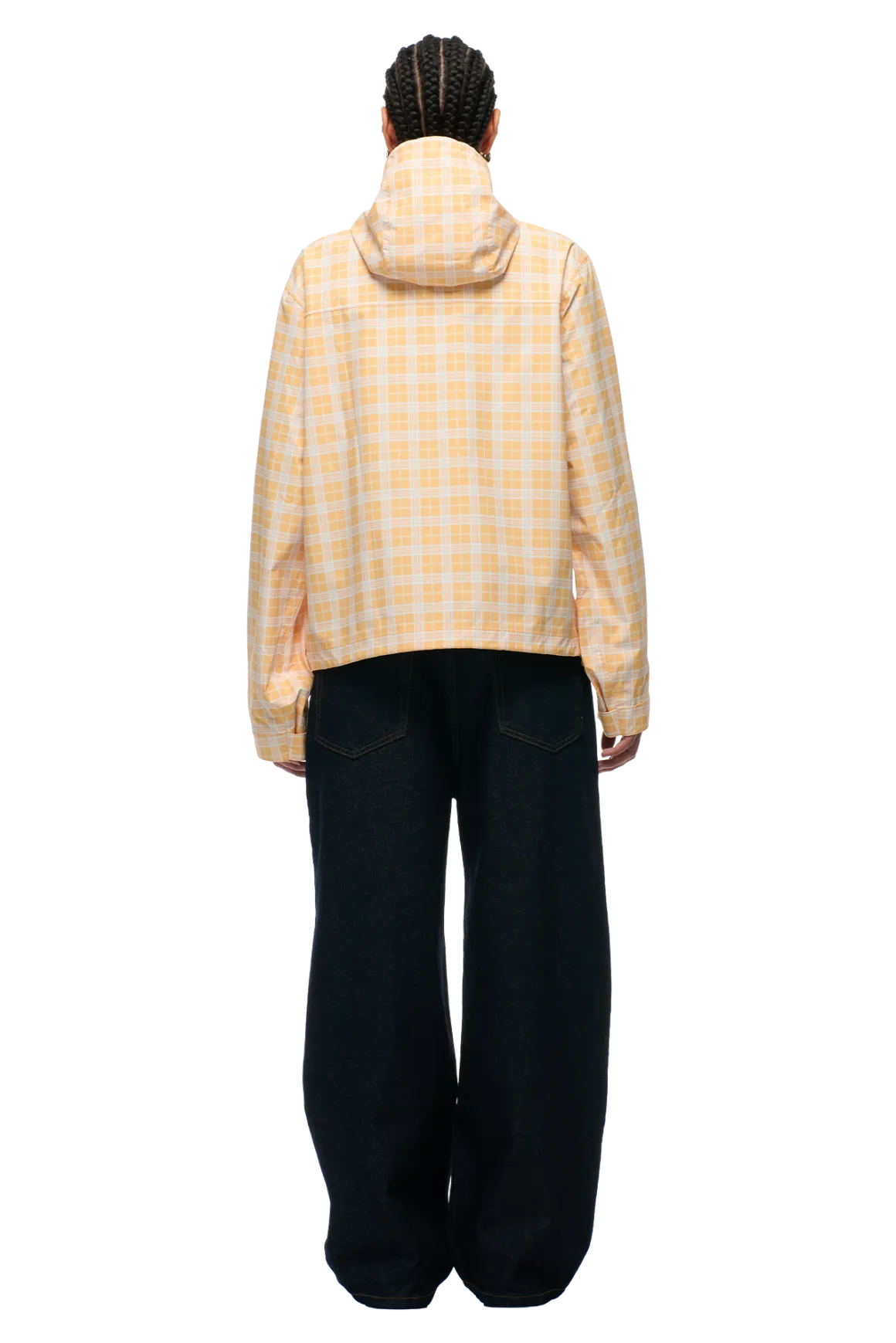 PLAID SHELL JACKET PASTEL PEACH