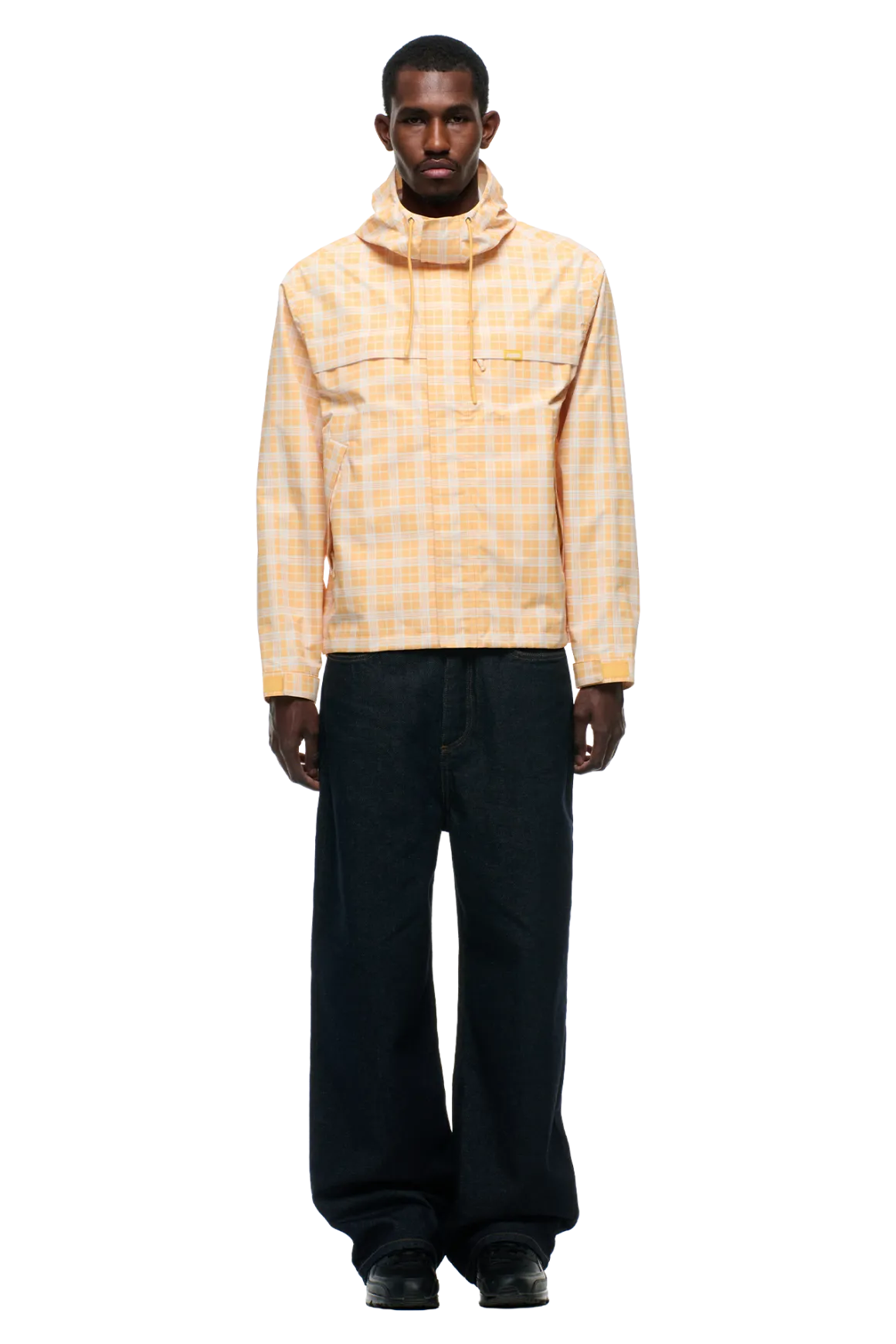 PLAID SHELL JACKET PASTEL PEACH