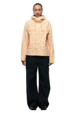 PLAID SHELL JACKET PASTEL PEACH