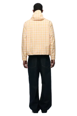 PLAID SHELL JACKET PASTEL PEACH