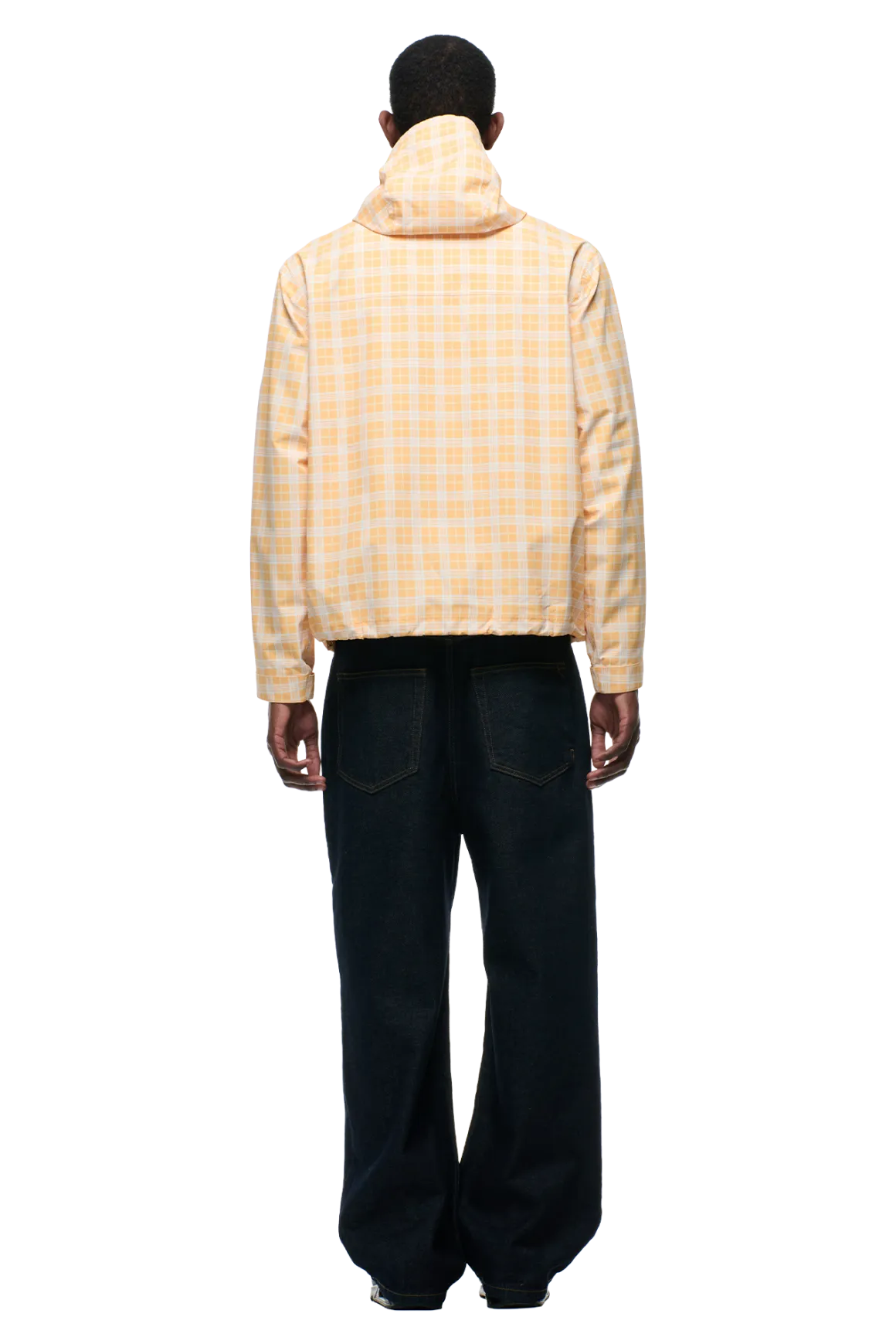 PLAID SHELL JACKET PASTEL PEACH