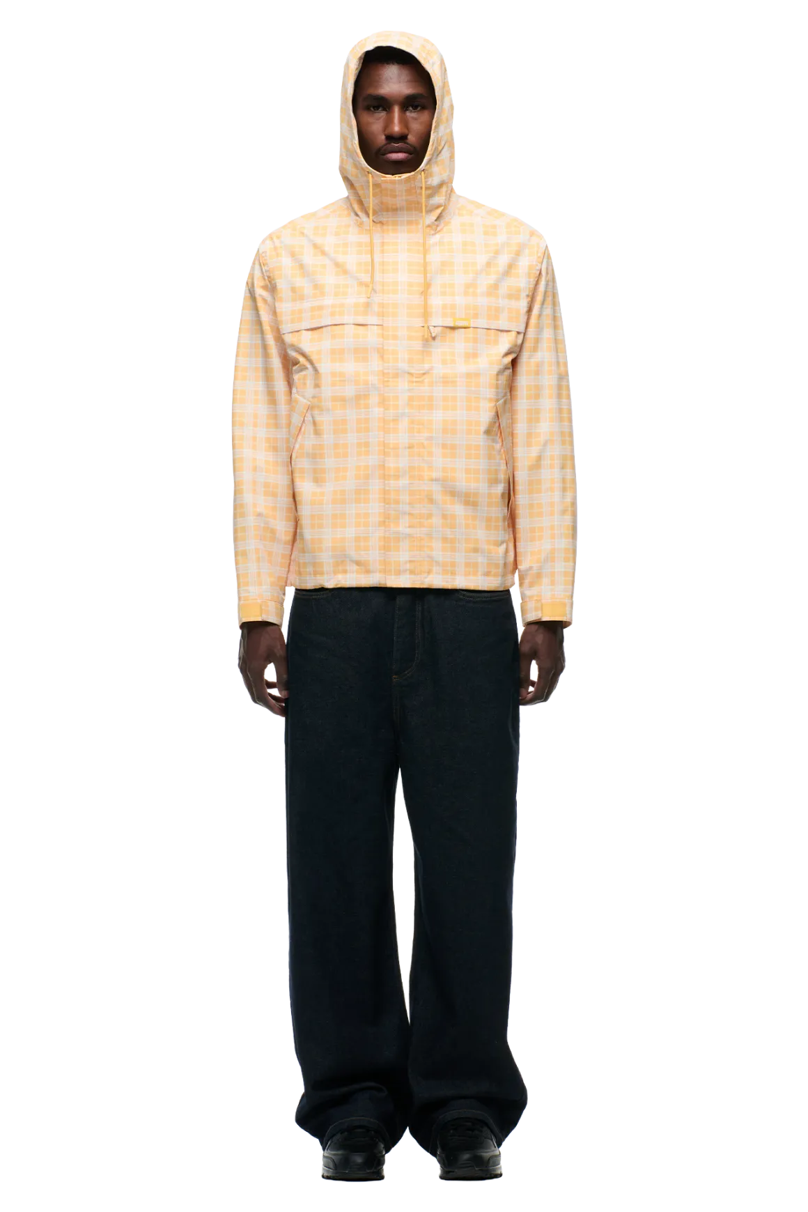 PLAID SHELL JACKET PASTEL PEACH