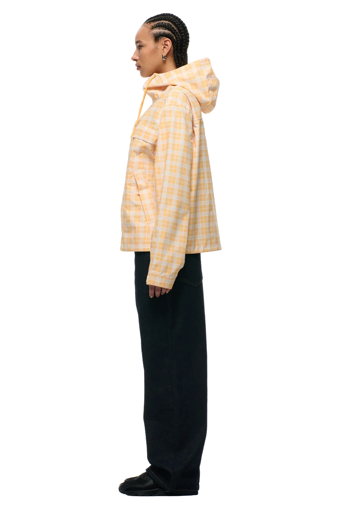 PLAID SHELL JACKET PASTEL PEACH