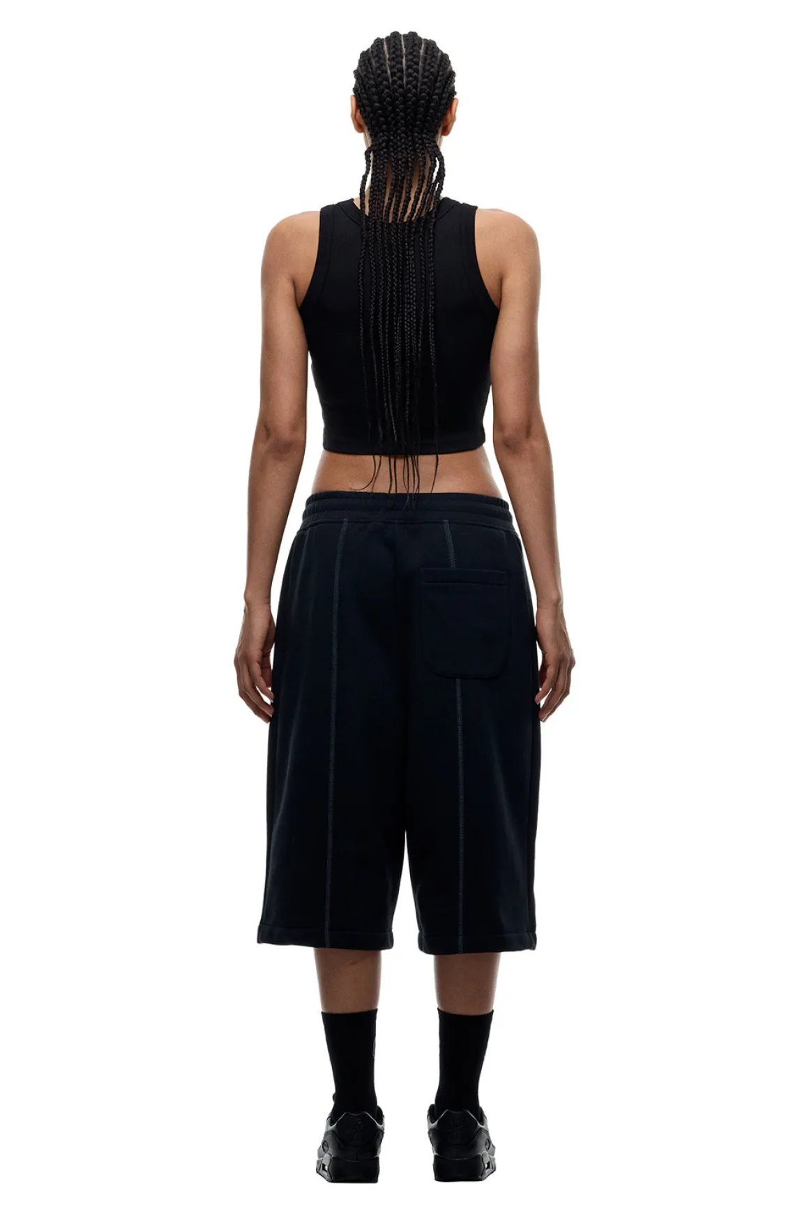 6PM+ LONG SHORTS FADED BLACK