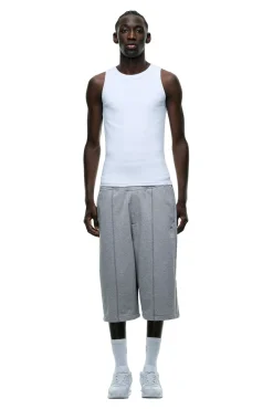 6PM+ LONG SHORTS GREY MELANGE