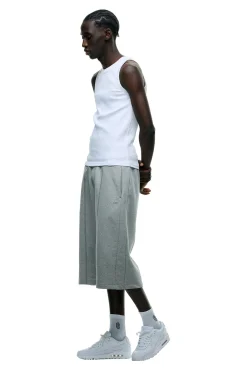 6PM+ LONG SHORTS GREY MELANGE