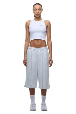 6PM+ LONG SHORTS LIGHT GREY MELANGE