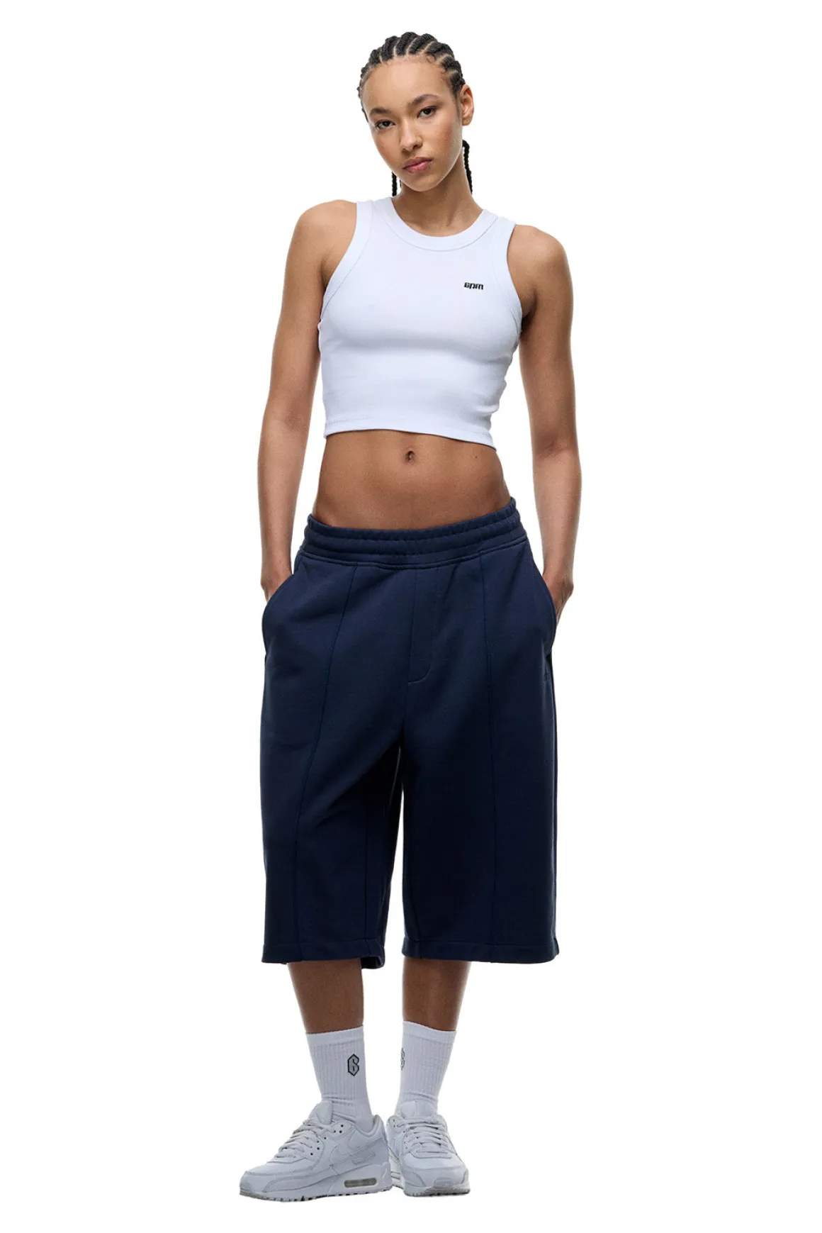 6PM+ LONG SHORTS NAVY