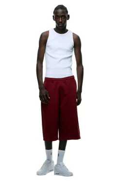 6PM+ LONG SHORTS WINE RED