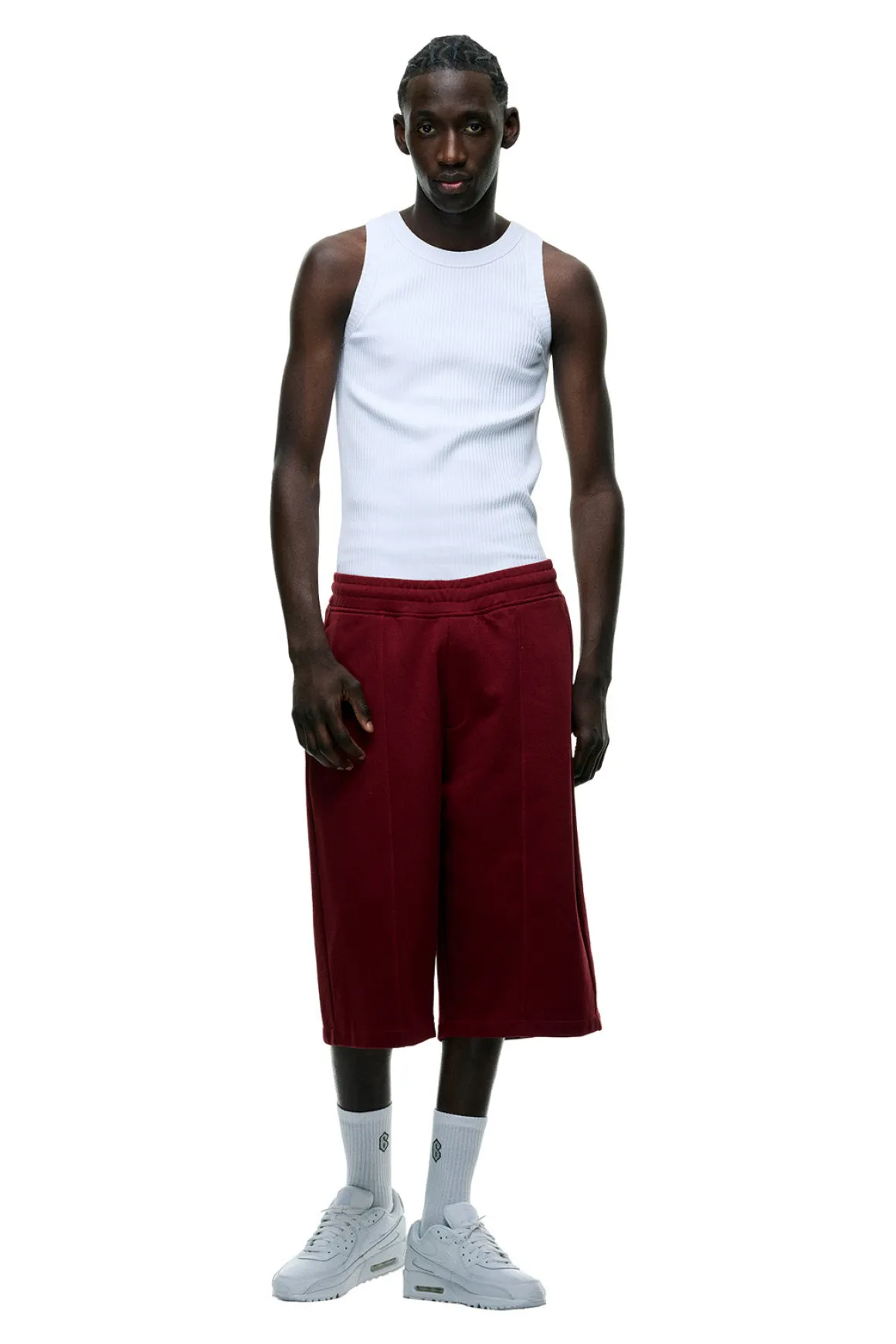 6PM+ LONG SHORTS WINE RED