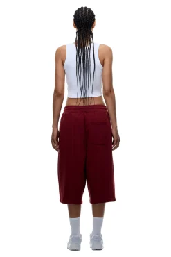 6PM+ LONG SHORTS WINE RED