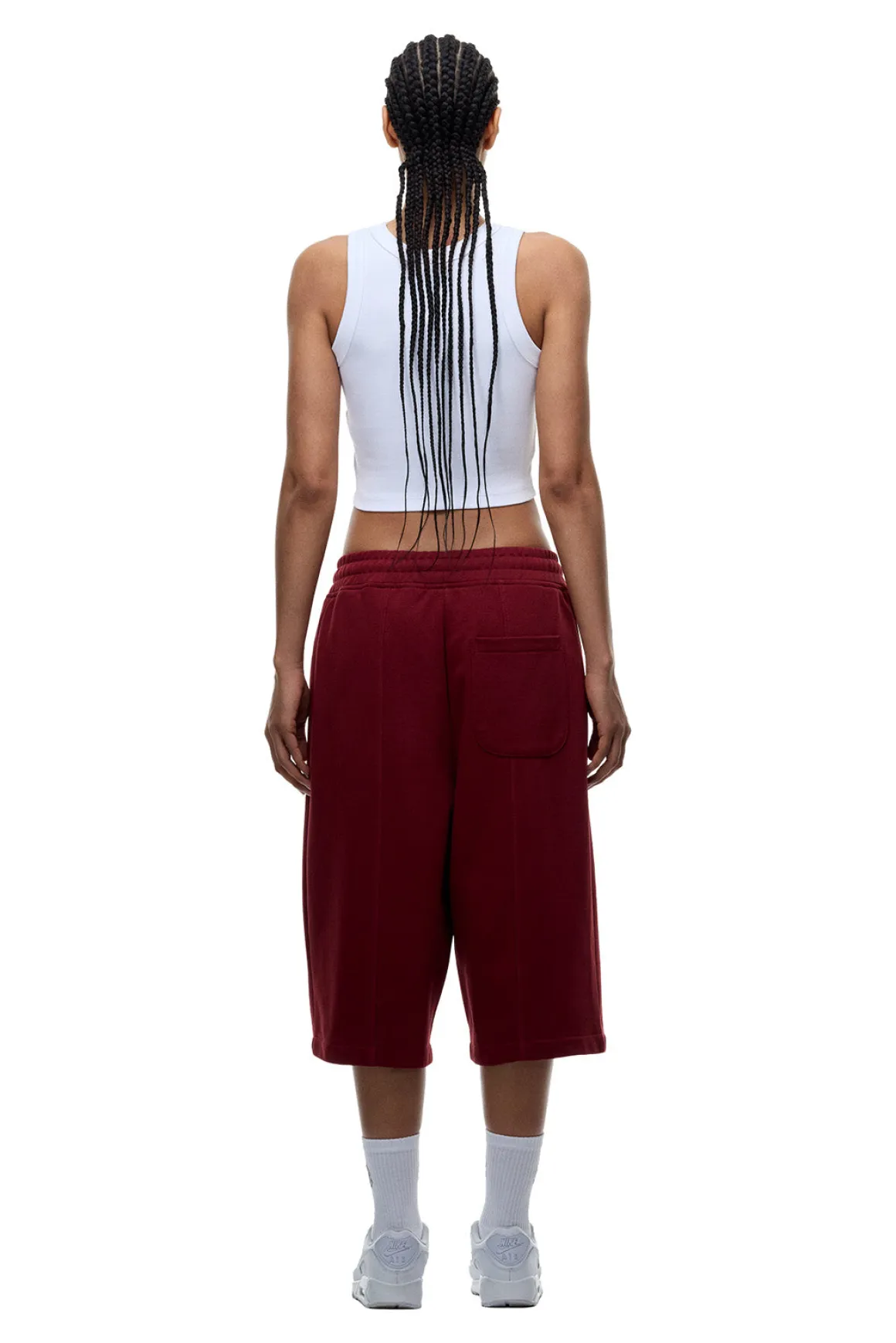 6PM+ LONG SHORTS WINE RED