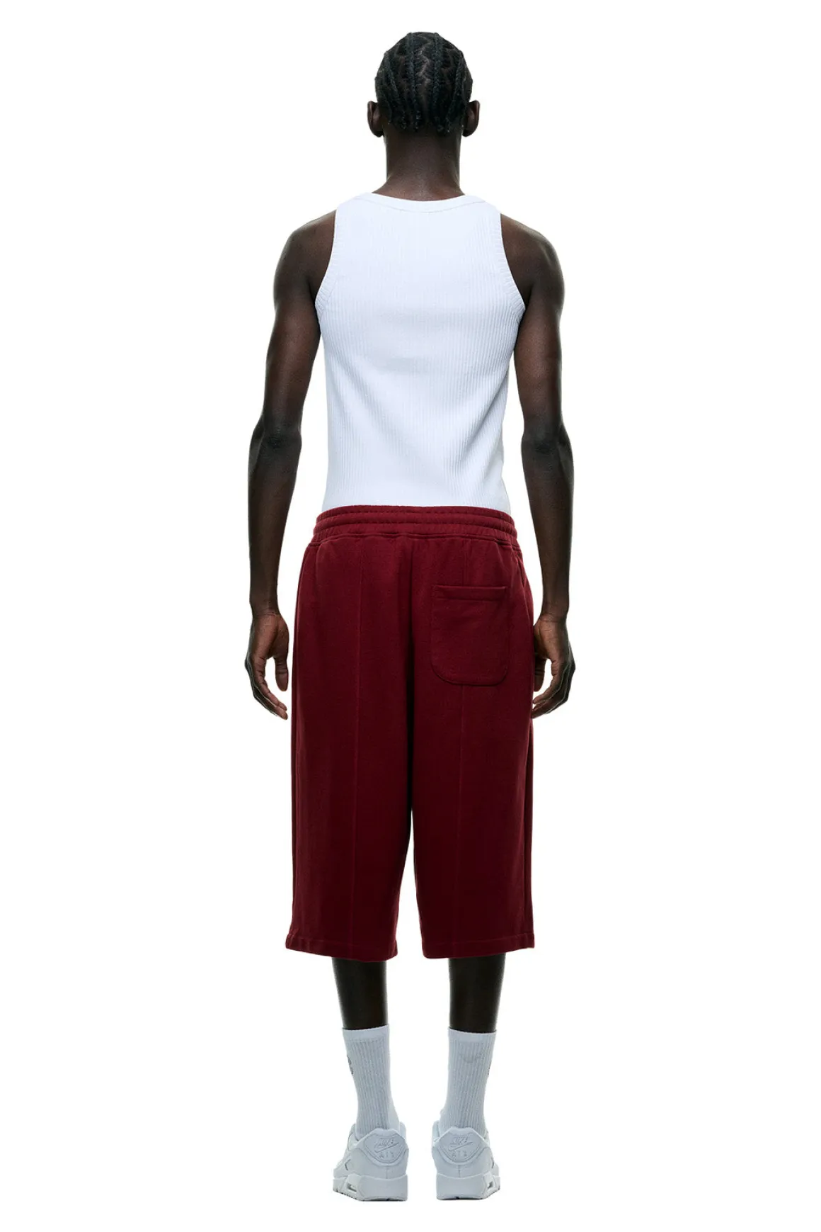 6PM+ LONG SHORTS WINE RED
