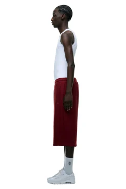 6PM+ LONG SHORTS WINE RED