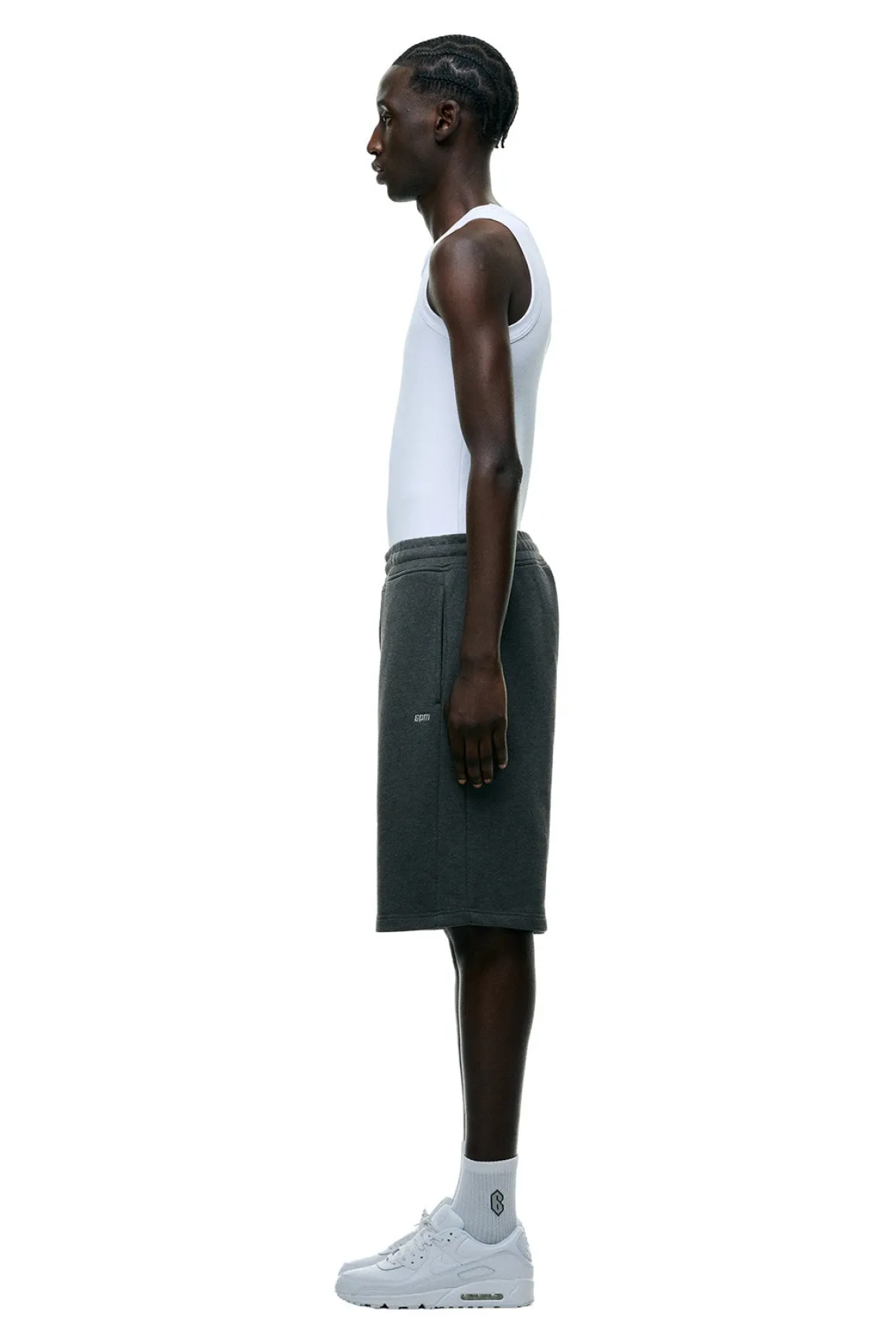 6PM+ SHORTS DARK GREY MELANGE