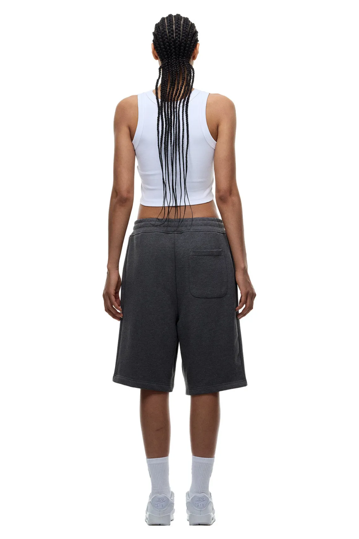 6PM+ SHORTS DARK GREY MELANGE
