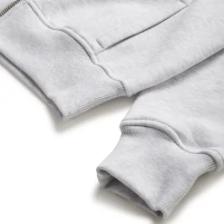6PM+ SLIM ZIP HOODIE LIGHT GREY