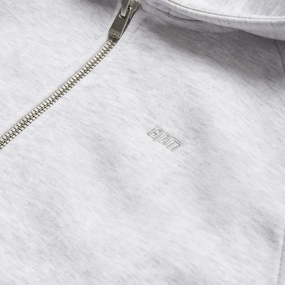 6PM+ SLIM ZIP HOODIE LIGHT GREY