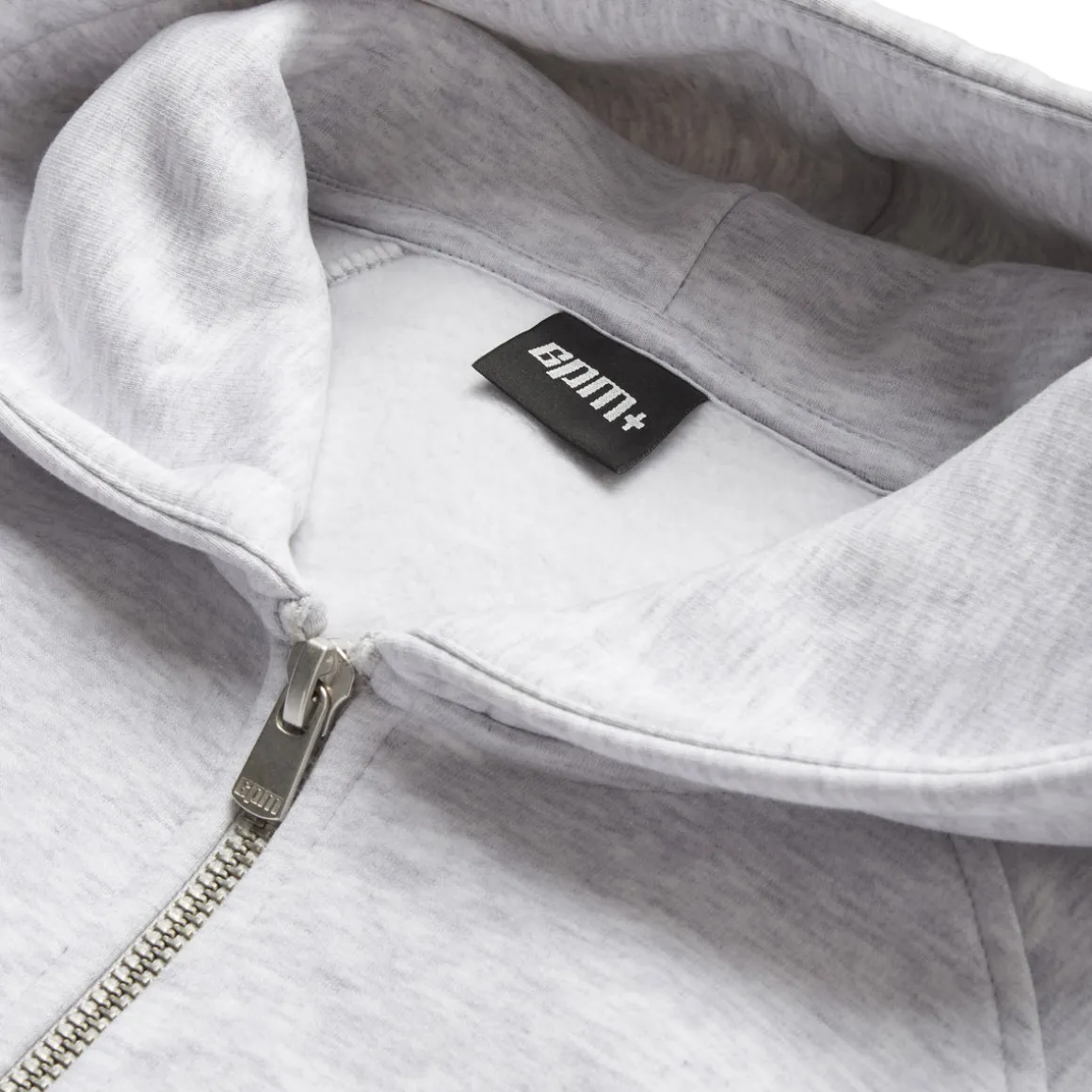 6PM+ SLIM ZIP HOODIE LIGHT GREY