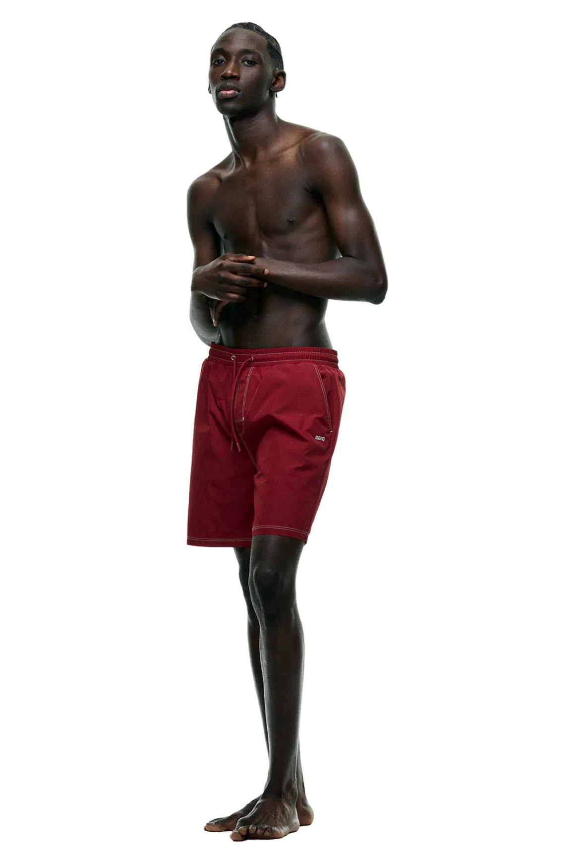 6PM+ SWIM SHORTS WINE RED